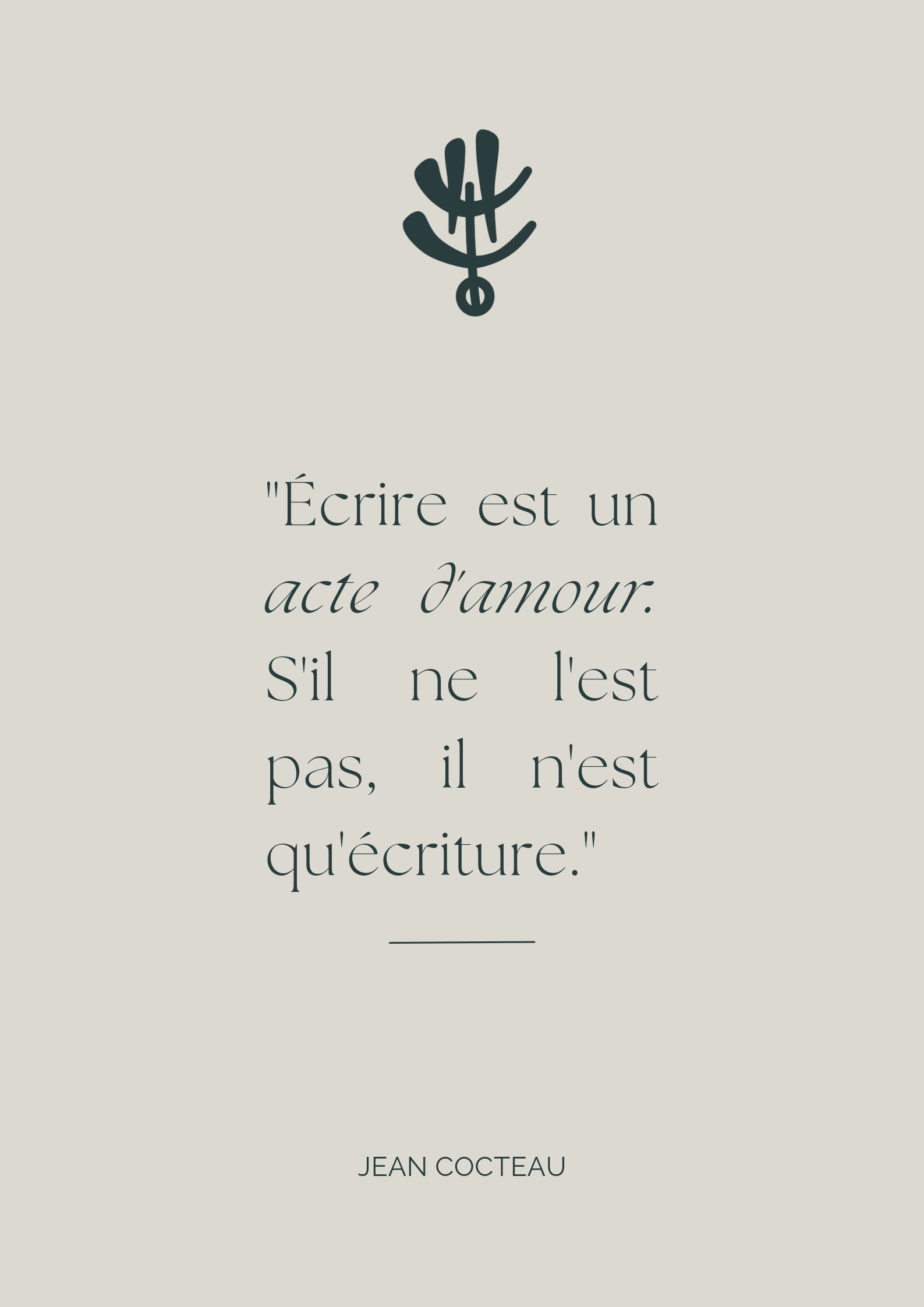 HUNE CITATION JEAN COCTEAU