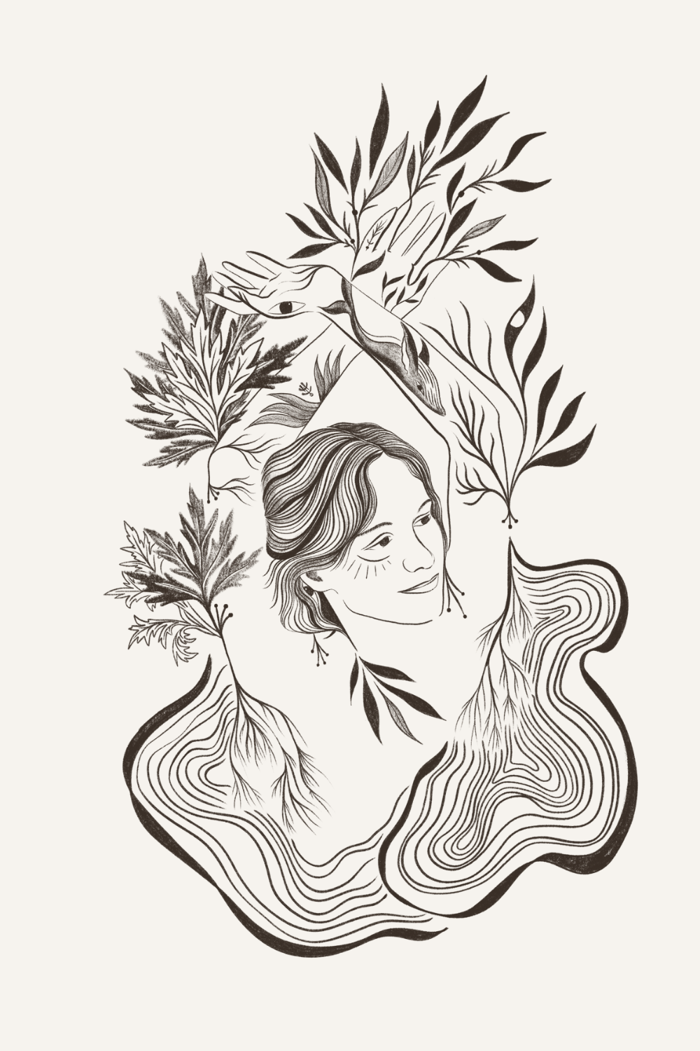 Huné portrait illustration Marius Heureux