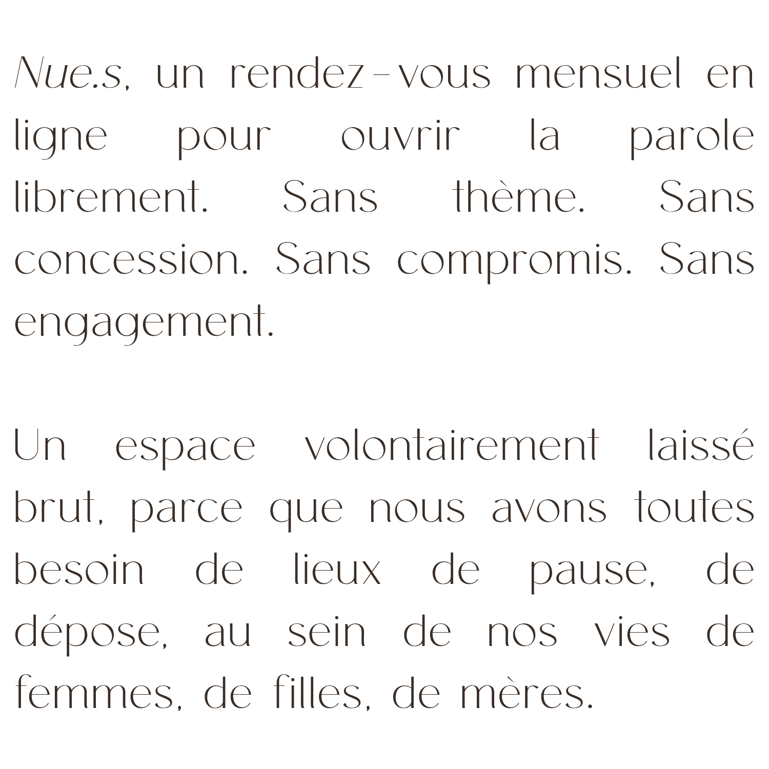 HUNE TEXTE CERCLE NUE S Huné Cercle de femmes mensuel en ligne